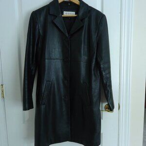 Jones New York Leather Coat M